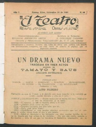 1921004000: Un drama nuevo : tragedia en tres actos