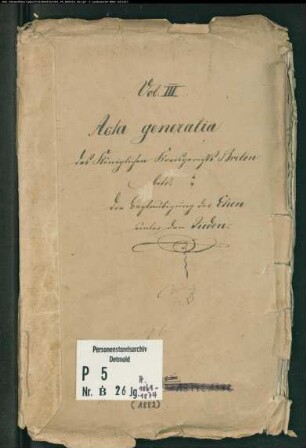 Belegakte zu den Zivilstandsregistern der Juden mit den Orten Alme, Altenbüren, Antfeld, Assinghausen, Beringhausen, Bigge, Brilon, Giershagen, Helminghausen, Madfeld, Messinghausen, Padberg, Rösenbeck und Thülen (H 1869-1874)