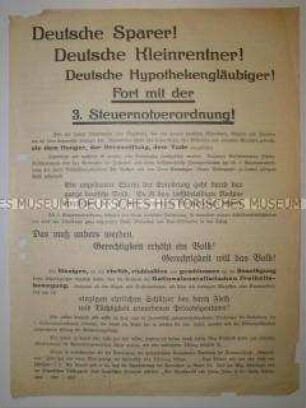 Propagandaflugblatt des Völkisch-Sozialen Blocks mit der Aufforderung zur Wahl der Nationalsozialistischen Freiheitsbewegung Großdeutschlands