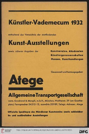 Künstler-Vademecum