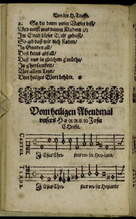 Vom Heiligen Abendmahl unsers Herren Jesu Christi.