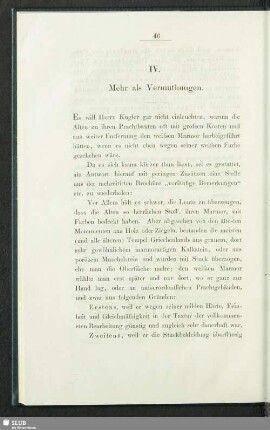 IV. Mehr als Vermuthungen