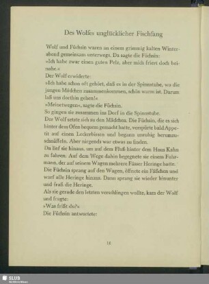 Des Wolfes unglücklicher Fischfang