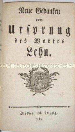 Abhandlung über den Ursprung des Begriffs Lehn