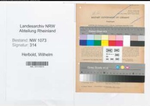 Entnazifizierung Wilhelm Herbold , geb. 18.04.1909 (Feuerwehrmann)