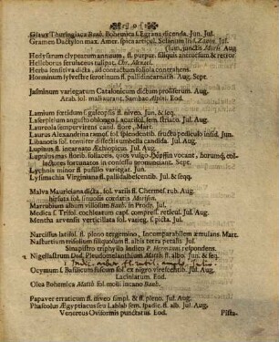 Appendix Plantarum Rariorum, quae post editionem Catalogi Ab anno 1677. usq[ue] ad annum 1688. Horto Medico Altdorffino accesserunt