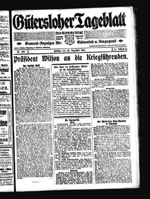 Gütersloher Tageblatt. 1911-1921