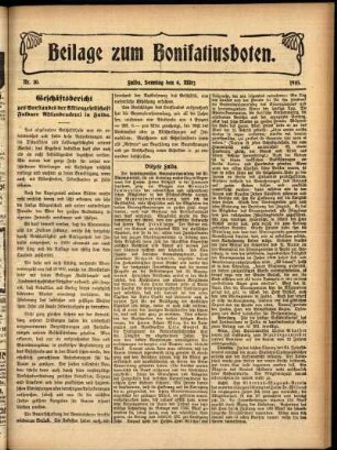 Zweite Ausgabe vom Sonntag, den 06. März 1910.