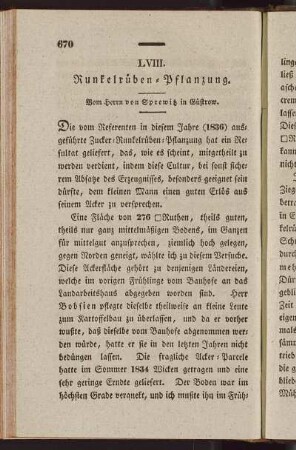 LVIII. Runkelrüben-Pflanzung