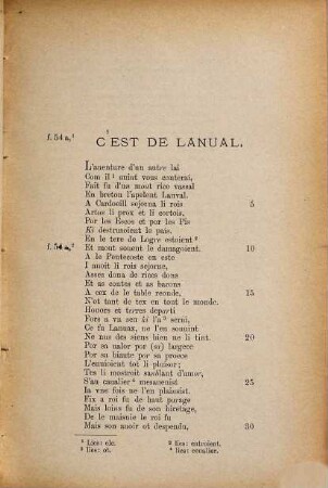 Li lais de Lanval : altfranzösisches Gedicht der Marie de France