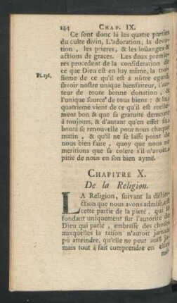 Chapitre X. De la Religion.