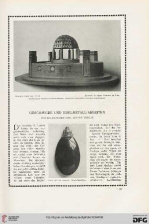 Geschmeide und Edelmetall-Arbeiten: von Goldschmied Emil Lettré