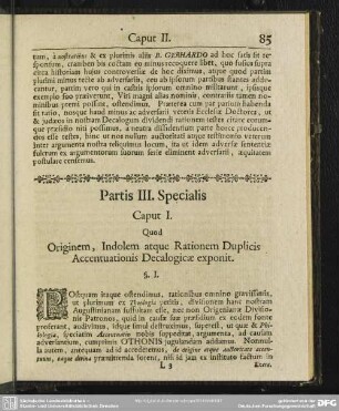 Partis III. Specialis