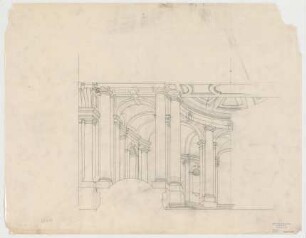 Thiersch, Friedrich von; München; Justizpalast - Innenraum (Perspektive)