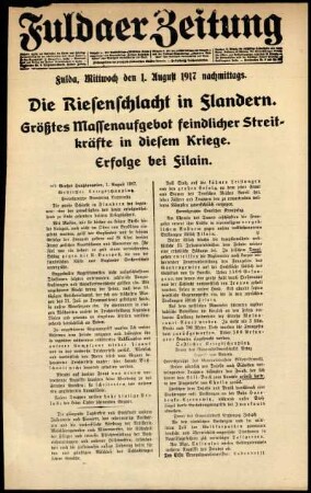 Ausgabe vom Mittwoch, den 01. August 1917.