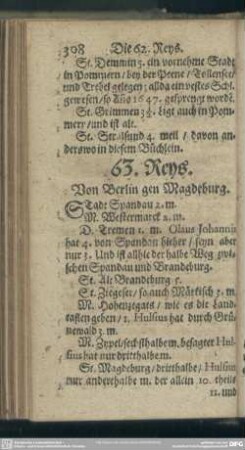 63. Reys. Von Berlin gen Magdeburg