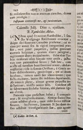 142-163, Calendis Julij. Dies 1. ejusdem. - vi. Idus Julij. Dies 10. ejusdem.
