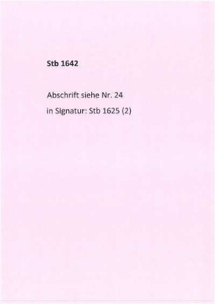 Stb 1642, Abschrift Nr. 24