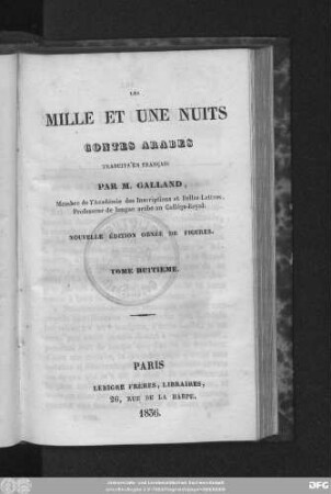 T. 8: Les mille et une Nuits : Contes arabes