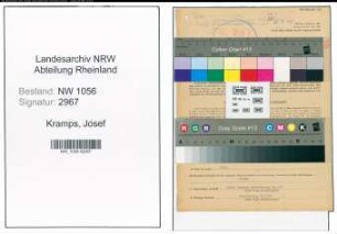 Entnazifizierung Josef Kramps , geb. 06.08.1899 (Arbeiter)