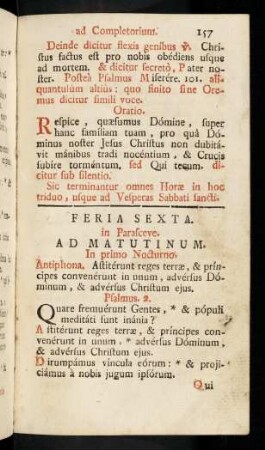157-182, Feria vi. in Parasceve. ad Matutinum
