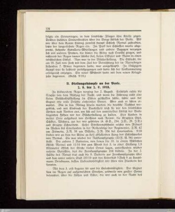 B. Stellungskämpfe an der Vesle
