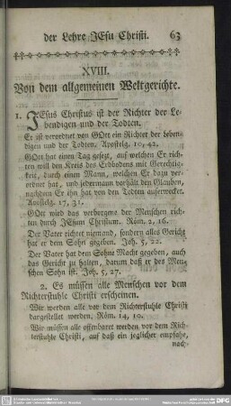 XVIII. Von dem allgemeinen Weltgerichte