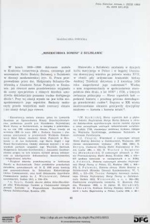 29: "Misericordia Domini" z Sulisławic