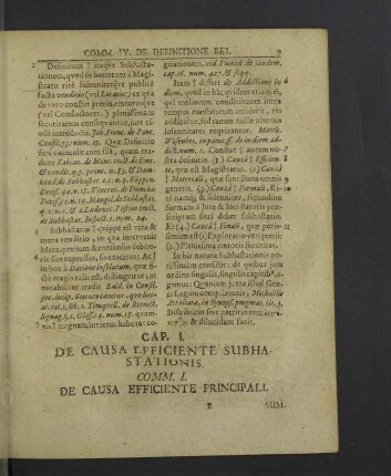 Cap. I. De causa efficiente subhastationis.
