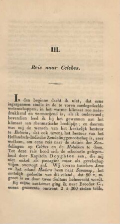 III. Reis naar Celebes
