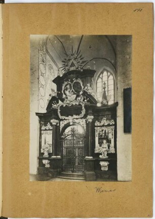Marienkirche, Wismar: Innenansicht (aus: Skizzen- und Fotoalbum 9)