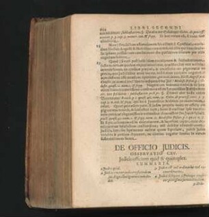 De Officio Iudicis. Observatio CXV. - CXVIII.