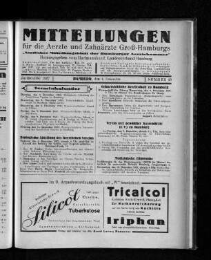 Jahrgang 1927, Hamburg, den 4. Dezember, Nummer 49
