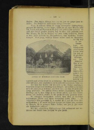 Landhaus mit Pfeifenkraut (Aristolochia) berankt.
