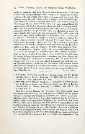 52-53 [Rezension] Mund, Klaus, Vinculum