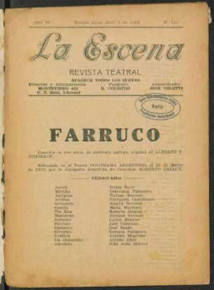 Farruco : comedia en tres actos, de ambiente gallego
