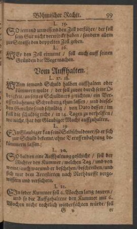 Vom Auffhalten.