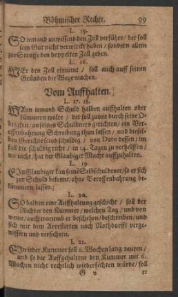 Vom Auffhalten.