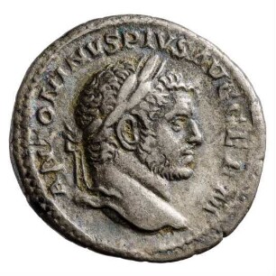 Münze, Denar, 217 n. Chr.