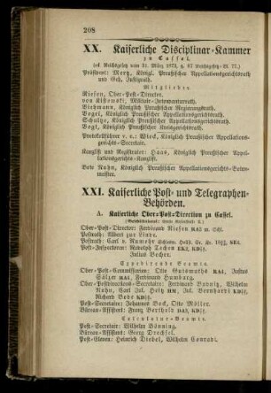 Kaiserliche Post- und Telegraphen-Behörden