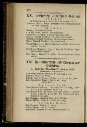 Kaiserliche Post- und Telegraphen-Behörden