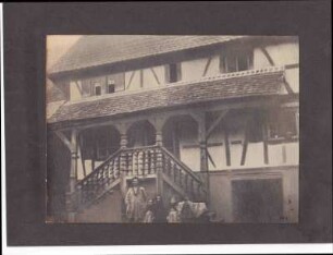 Fachwerk. "Volkstümliche Kunst in Elsaß-Lotrhingen". Bauernhaus. Reproduktion