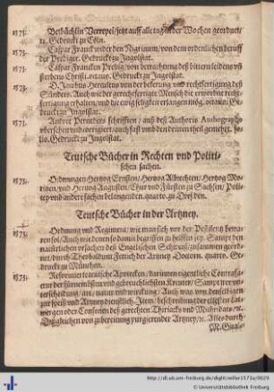 Teutsche Bücher in der Artzney.