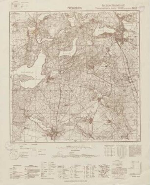 2844 Fürstenberg in Mecklenburg, Topographische Karte 1:25000 (4cm - Karte)