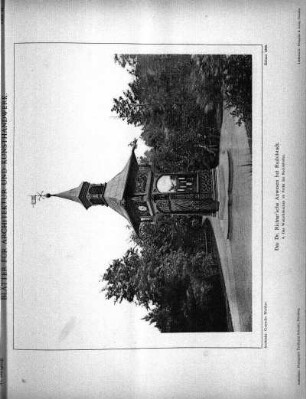 Tafel 38: Das Dr. Richter'sche Anwesen bei Rudolstadt. 4. Das Wetterhäuschen im Parke des Rudolsbades