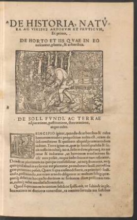 De Horto Et Iis quae In Eo nascuntur, plantis, & arboribus.