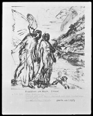 Tobias und der Engel auf der Wanderung
