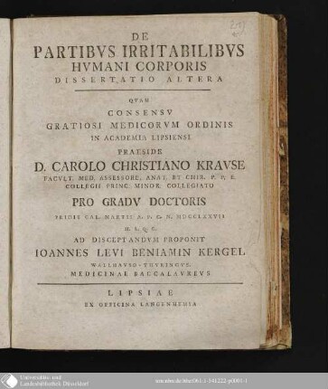 De Partibvs Irritabilibvs Hvmani Corporis : Dissertato Altera