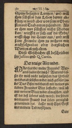 Der reuige Alexander.