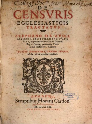 De censuris ecclesiasticis tractatus